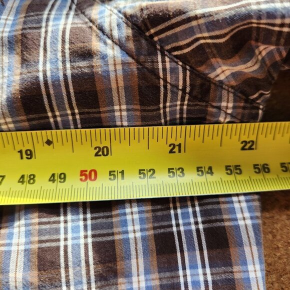 Denver Hayes Shirt Men's Med. Pearl Snap Corduroy Trim Long Sleeve Slim Fit - Picture 5 of 11